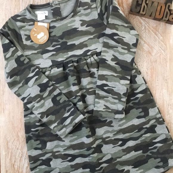 Mud Pie Kids Girls Camo Camouflage Print Casual Dress